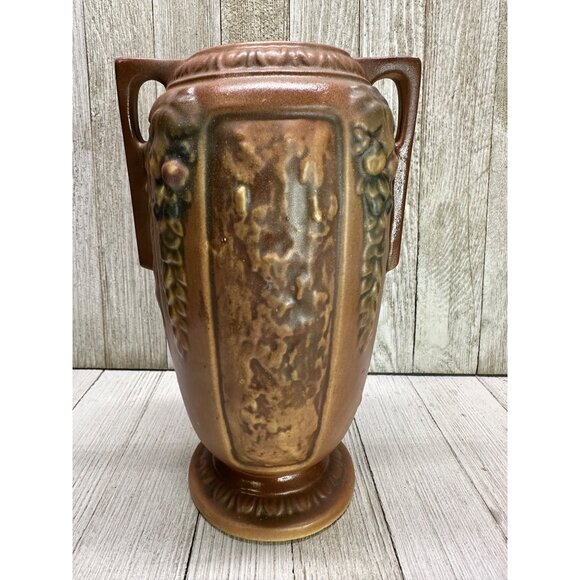 Vtg Roseville USA Art Pottery Florentine 231-8" Vase - Stamped R Mark 1924 - Picture 3 of 14